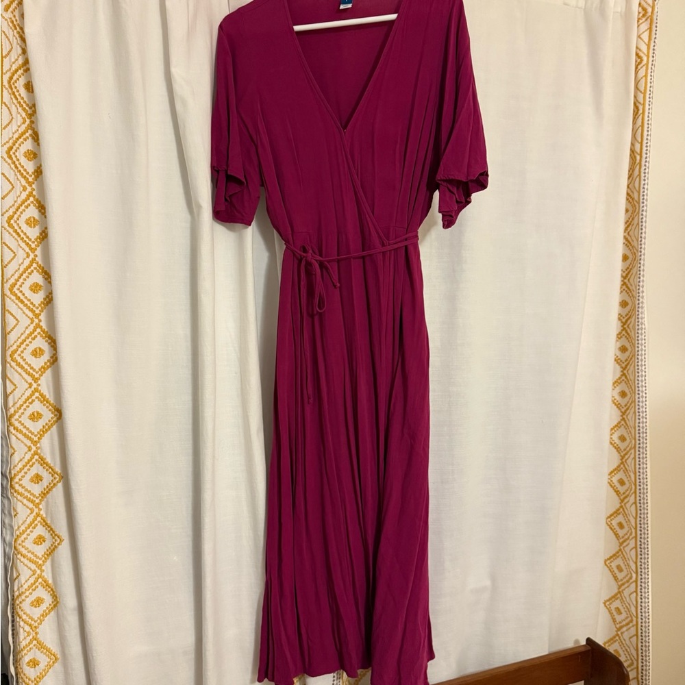 Old Navy Fuchsia Midi Dress